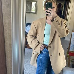 Bill Blass Tan Camel Hair Blazer Jacket